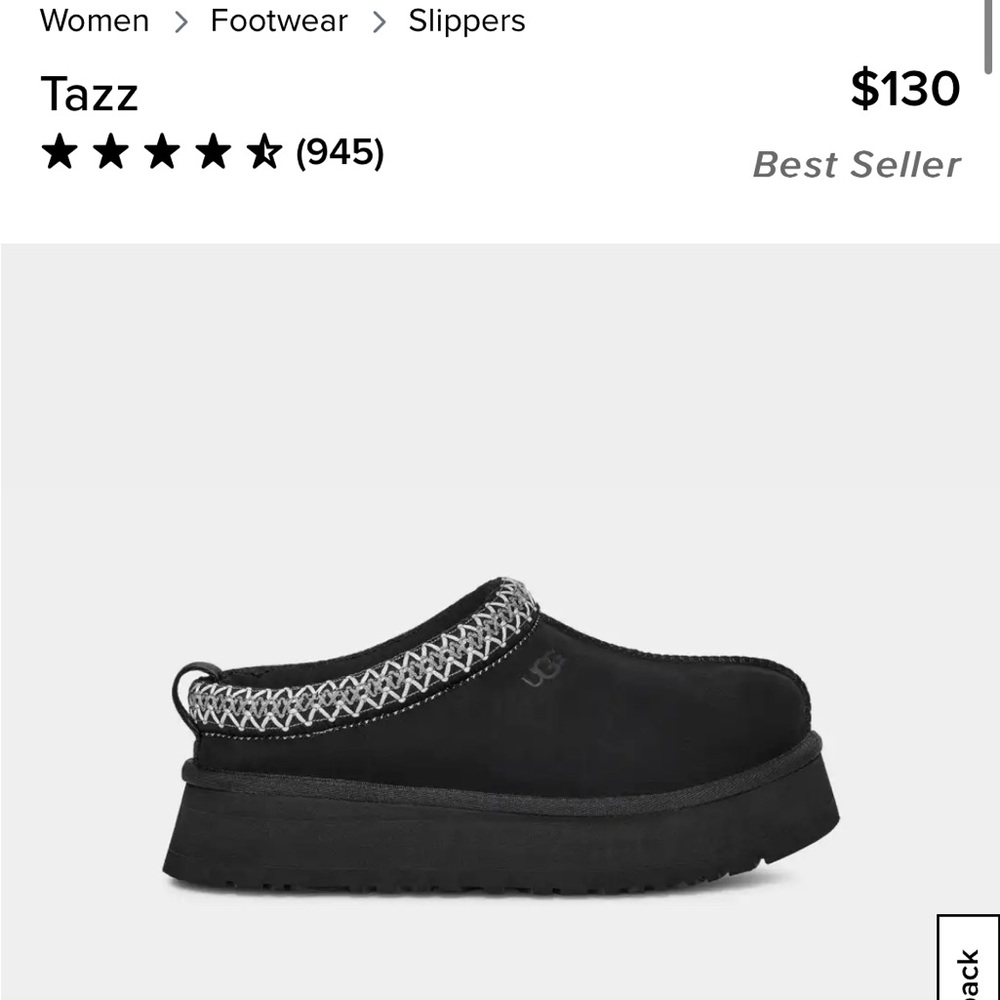 UGG Tazz Platform Slipper - Size 6